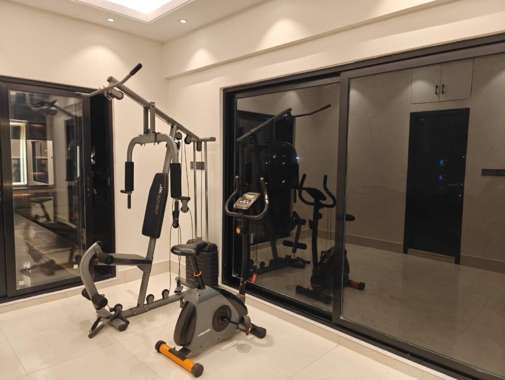 Modern indoor gym facility at luxury resort in Gazipur and Dhaka